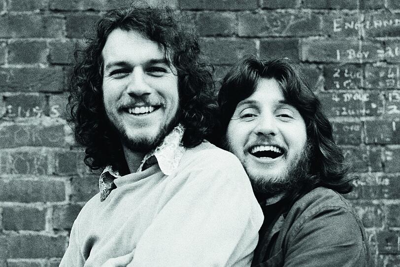 Unzertrennlich: Aubrey "Po" Powell (links) und Storm Thorgerson (rechts) lernen sich in der Underground-Rock-Szene von Cambridge kennen und werden schnell beste Freunde.