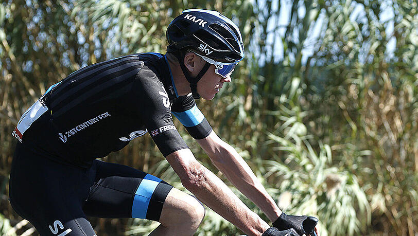 Chris Froome muss bei der Vuelta aufgeben. Grund ist ein Kahnbeinbruch im Fuß. Chris Froome muss bei der Vuelta aufgeben. Grund ist ein Kahnbeinbruch im Fuß.