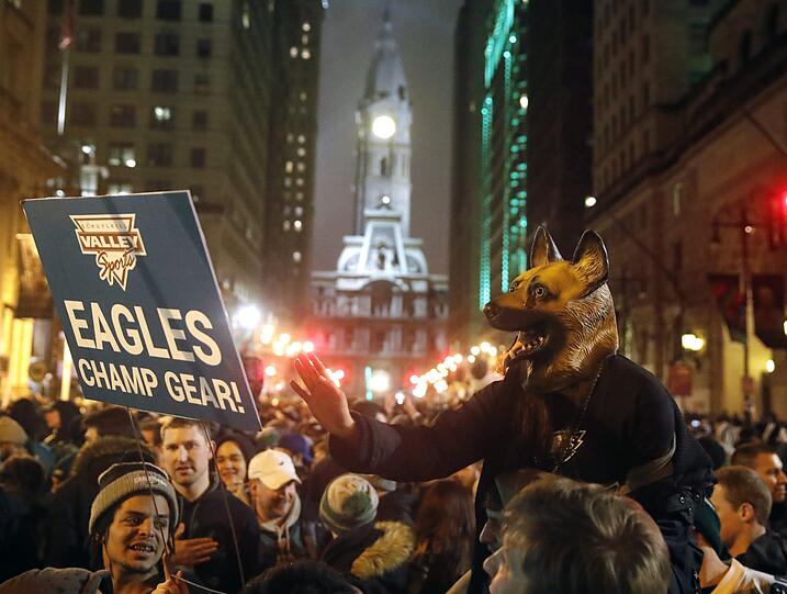 Der Sieg im Super Bowl wurde in Philadelphia ausgiebig gefeiert.