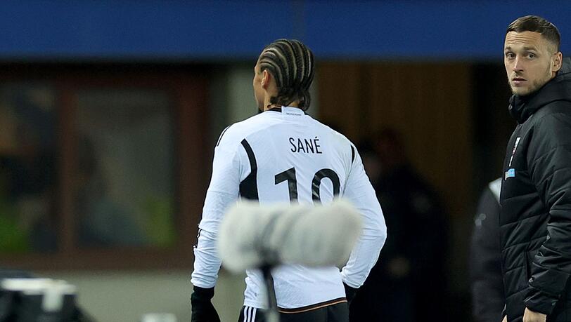 Hatte sich im Testspiel gegen Österreich nicht im Griff und sah die Rote Karte: Leroy Sané.