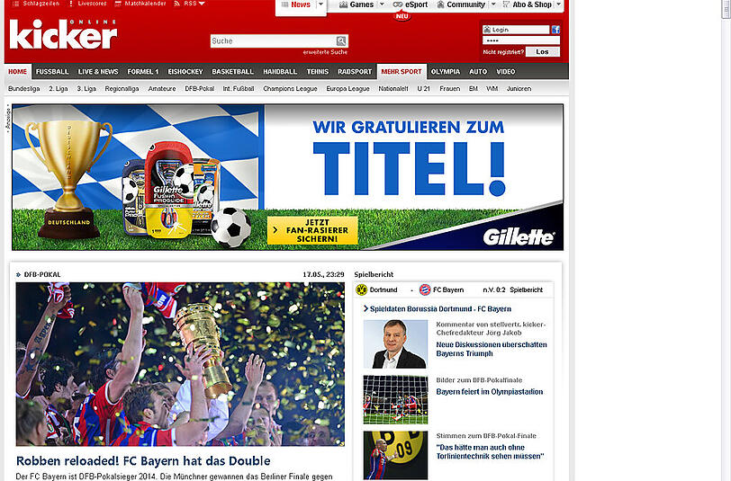 "Robben reloaded" titelt der "kicker".