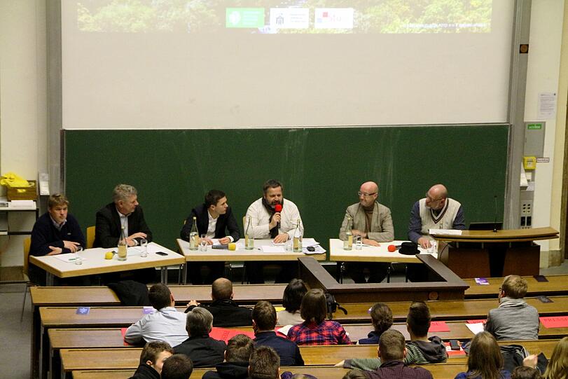 So leer ist es im Audimax der LMU nur selten.