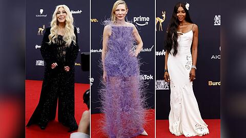 Cher, Cate Blanchett und Naomi Campbell (v.l.) beim Bambi 2025.