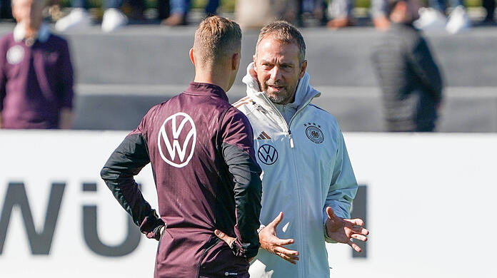 Hansi Flick und Joshua Kimmich.