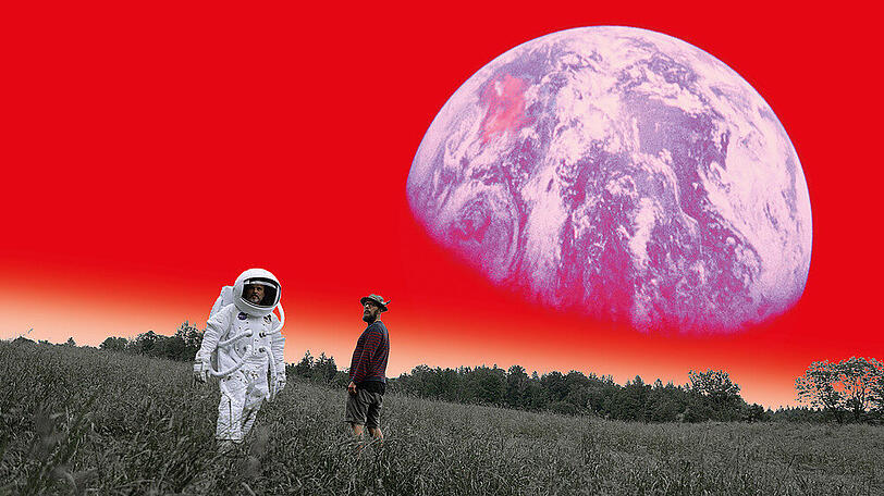 "Dreiviertelblut - Weltraumtouristen": Doku über Sebastian Horn (r.) und Gerd Baumann