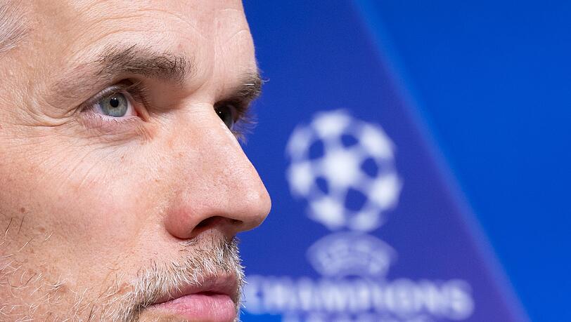 Bayern-Trainer Thomas Tuchel bei der Pressekonferenz vor dem Spiel gegen Lazio Rom.