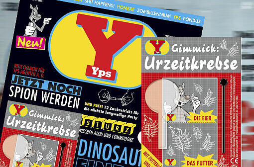 das neue Yps-Heft kommt wieder mit den kultigen Urzeitkrebsen