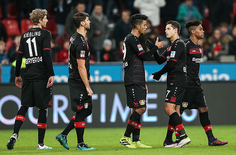 So wollen die Spieler von Bayer Leverkusen auch am Dienstag im Champions-League-Gruppenspiel bei ZSKA Moskau jubeln.