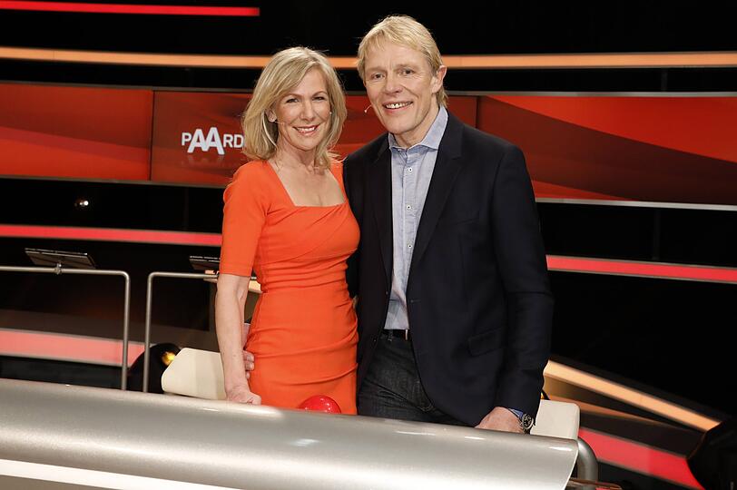 Mit Ehemann Alexander von der Groeben bei der Quizshow "Paarduell".