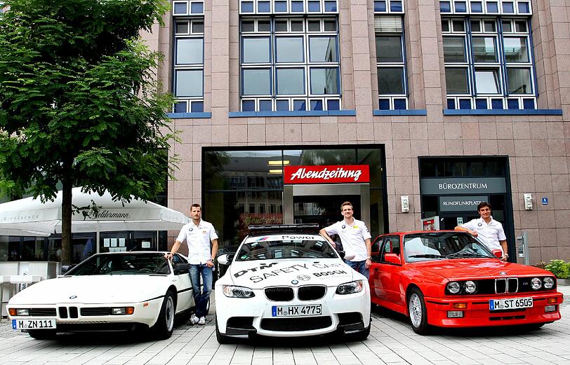 Paddock-Feeling bei der AZ: Die DTM Fahrer Martin Tomczyk, Bruno Spengler und Dirk Werner haben die Redaktion besucht