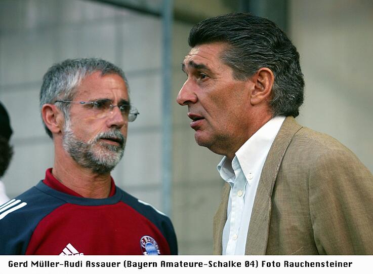 Inzwischen Leidensgenossen: Gerd Müller und Rudii Assauer.