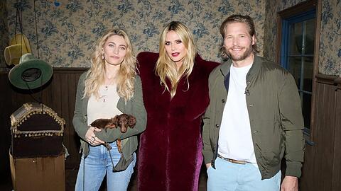 Heidi Klum mit ihren beiden Stargästen Paris Jackson und Sebastian Ströbel.