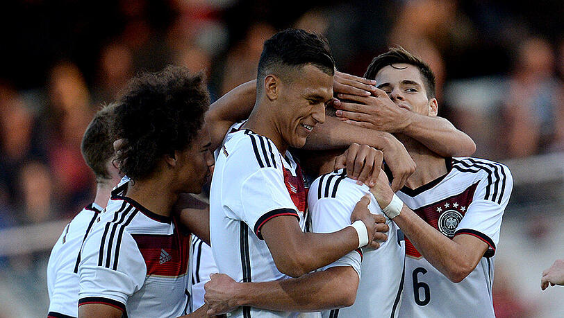 Die deutsche U21-Mannschaft feierte einen 2:1-Erfolg gegen Dänemark. Die deutsche U21-Mannschaft feierte einen 2:1-Erfolg gegen Dänemark.