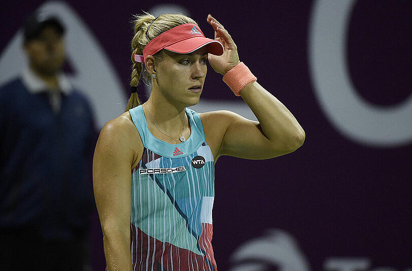 Angelique Kerber leistete sich gegen Zheng insgesamt 38 unbedrängte Fehler - ihr fehlten Spritzigkeit und Power.