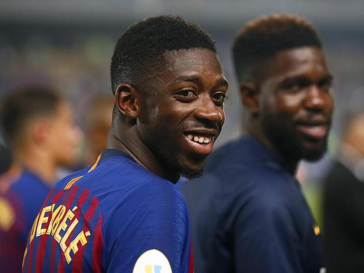 Ousmane Dembélé (l) sorgt erneut für Aufsehen.