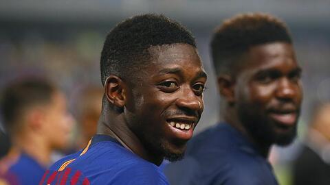 Ousmane Dembélé (l) sorgt erneut für Aufsehen.