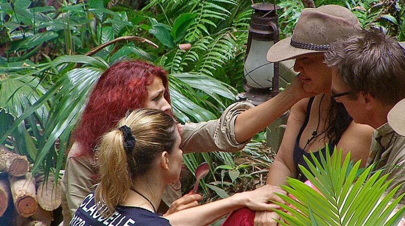 Claudelle und Olivia reden auf sie ein und raten ihr, die Zuschauer aufzurufen nicht mehr für sie zu stimmen. Sie kriegt sich nicht mehr ein, weint immer mehr. Claudelle führt sie zum Dschungeltelefon. Dort sitzt schon Joey. Der ist genauso drauf wie Allegra: &bdquo;Kannst gerne reinkommen. Ich höre auch auf. Ich habe keinen Bock mehr. Kein Wenn und Aber, ich gehe jetzt auch nach Hause.&ldquo;