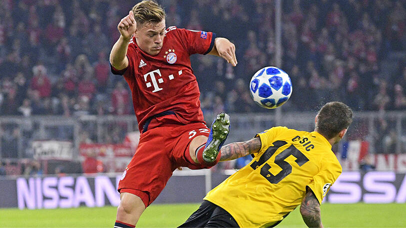 JOSHUA KIMMICH, NOTE 3: "Eier" hatte der Youngster vor der Partie in Kahn-Manier von sich und seinen Mitspielern gefordert. Und Kimmich, der wieder Rechtsverteidiger spielte, folgte seinem Aufruf. Bissig, mit großem Aktionsradius und guten Flanken.