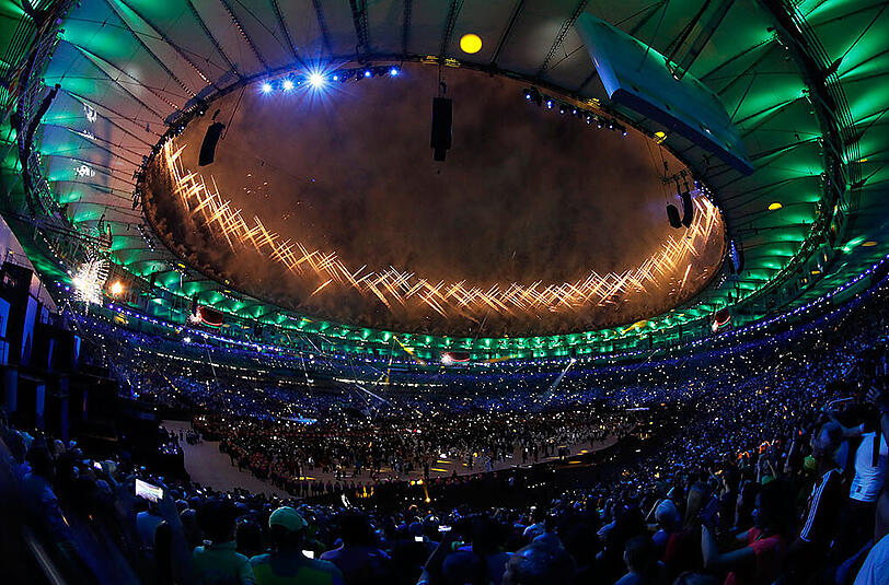 Beeindruckende Eröffnungsfeier der Olympischen Spiele in Rio. Die Bilder aus dem Maracana-Stadion.