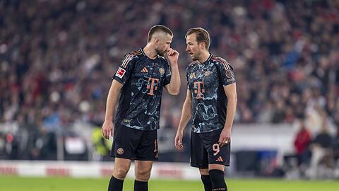 Freunde auf und neben dem Platz: Bayerns Harry Kane und sein englischer Landsmann Eric Dier, der den Klub verlässt.