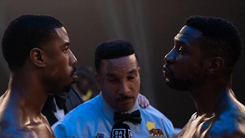 In "Creed III" bekommt es Adonis "Donnie" Creed (Michael B. Jordan, l.) mit einem alten Bekannten zu tun, der nicht gut auf ihn zu sprechen ist.