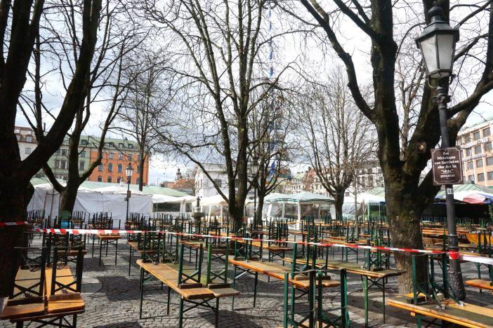 Auf dem Viktualienmarkt bleiben heute 30 von 110 Ständen geschlossen, unter anderem der Obstmarkt und Biergarten.