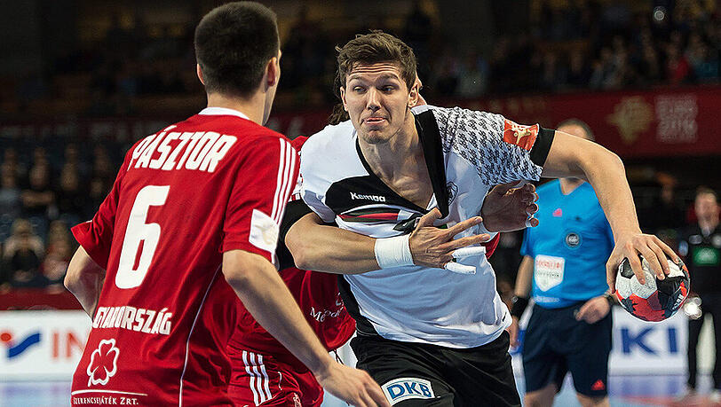 Christian Dissinger im EM-Gruppenspiel gegen Polen. Christian Dissinger im EM-Gruppenspiel gegen Polen.