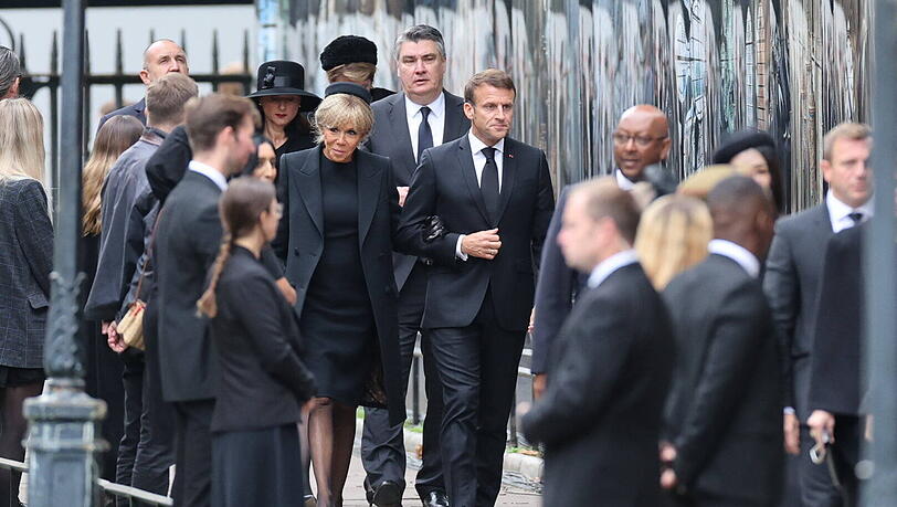 Emmanuel Macron und Frau Brigitte