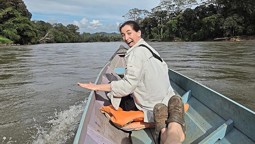 Andrea Lauterbach auf ihrer Reise in Indonesien - inzwischen ist die "Wir in Bayern"-Moderatorin wieder zur&uuml;ck in M&uuml;nchen.