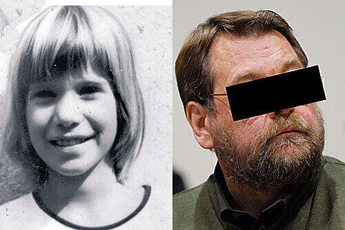 Werner M. (r.) steht in Augsburg wegen den Mord an Ursula Herrmann (l.) vor Gericht.