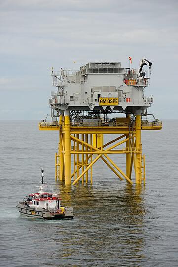 Weitere Bilder vom Windpark "Gwynt y Môr" in Wales.