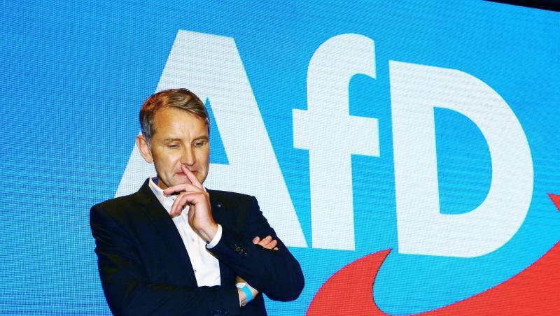 Björn Höcke, AfD-Fraktionsvorsitzender im Thüringer Landtag, bei einem Landesparteitag im November. Björn Höcke, AfD-Fraktionsvorsitzender im Thüringer Landtag, bei einem Landesparteitag im November.