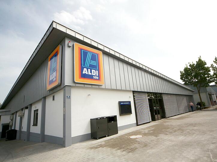 Die ALDI-Filiale in der Bibergstraße in Unterhaching.