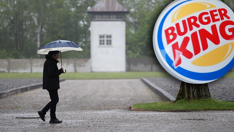 Auf dem Parkplatz an der KZ-Gedenkstätte in Dachau werden immer wieder Fast-Food-Flyer verteilt.
