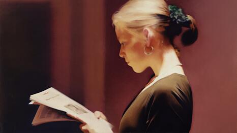 Gerhard Richters &bdquo;Lesende&ldquo; zieht einen fast magisch an und man f&uuml;hlt sich an die kontemplativen, in sich gekehrten Frauen in den Werken Jan Vermeers erinnert. Vorbild war Richters dritte Ehefrau Sabine Moritz.