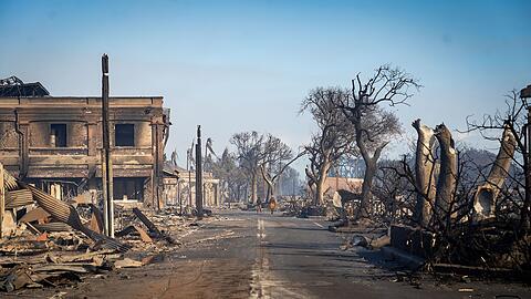 Der Waldbrand hat die Stadt Lahaina bis zur Unkenntlichkeit zerstört.