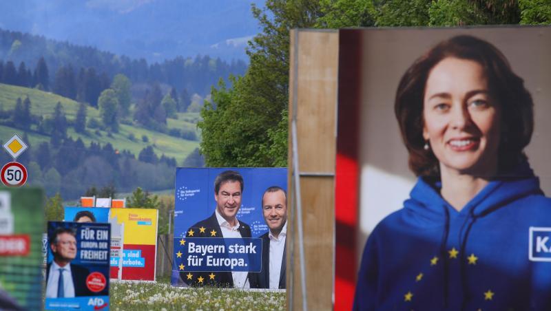 Wahlplakate verschiedener Parteien zur Europawahl stehen am Rande einer Straße in der Landschaft. Foto: Karl-Josef Hildenbrand/Archivbild Wahlplakate verschiedener Parteien zur Europawahl stehen am Rande einer Straße in der Landschaft. Foto: Karl-Josef Hildenbrand/Archivbild