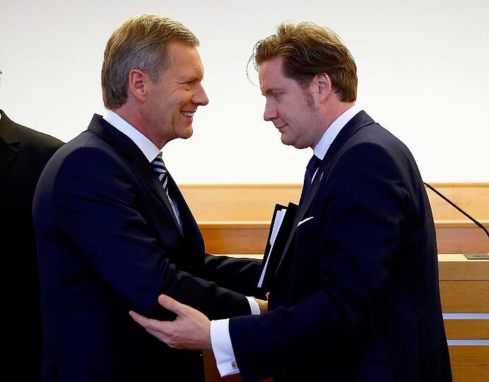 Christian Wulff beim Prozessauftakt in Hannover.