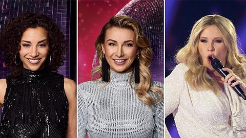 Die S&auml;ngerinnen Nadja Benaissa und Anna-Carina Woitschack greifen dieses Jahr in den "Let's Dance"-Titelkampf ein. Kollegin Maike Kelly (v.l.n.r.) hat ihn bereits gewonnen.