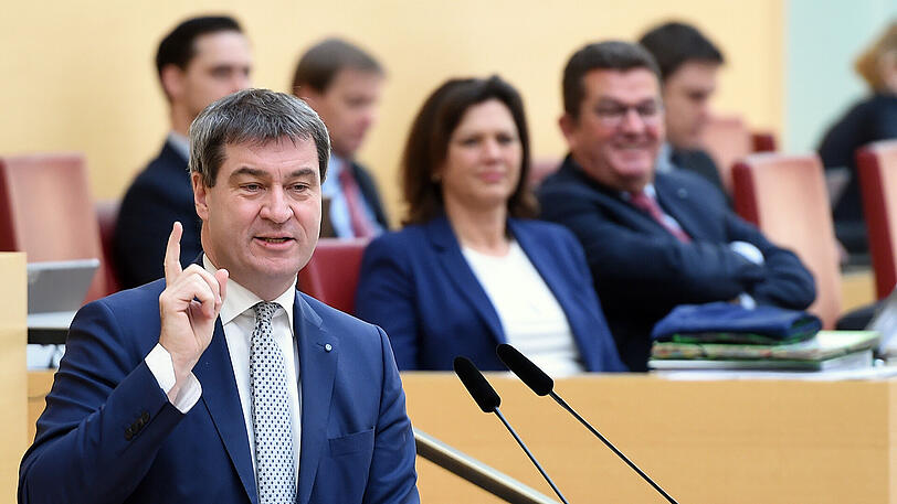 Finanzminister Markus Söder am Mittwoch über den Nachtragshaushalt 2018.