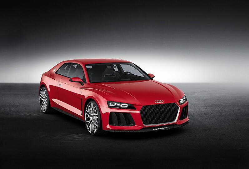 Bekanntes Showcar mit neuer Lichttechnologie: Der Audi Sport Quattro Laserlight Concept verfügt über Laserleuchten.