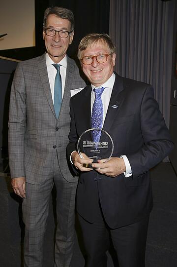 Klaus Walther, Dr. Michael Kerkloh (Flughafen München - Preisträger in der Kategorie Vision)