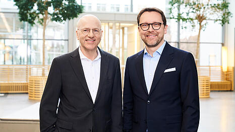 Die Doppelspitze der Messe M&uuml;nchen: Reinhard Pfeiffer und Stefan Rummel.