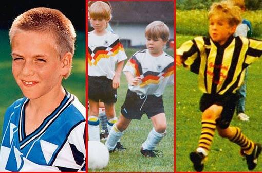 Kinderfotos von Bayern-Spielern gibt es jetzt zum Sammeln und Tauschen. Das Fußball-Magazin "11Freunde" hat mit "Juststickit" ein Panini-Album herausgegeben.
