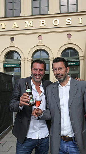 Ugo Crocamo mit Bruder Pino (r.).