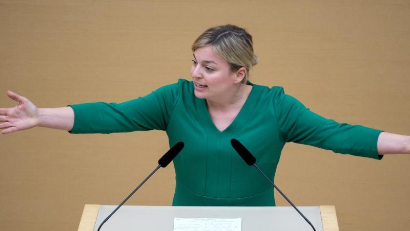 Katharina Schulze, Fraktionsvorsitzende der Fraktion Bündnis 90/Die Grünen, spricht. Foto: Sven Hoppe/dpa/Archivbild Katharina Schulze, Fraktionsvorsitzende der Fraktion Bündnis 90/Die Grünen, spricht. Foto: Sven Hoppe/dpa/Archivbild