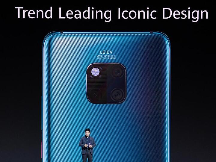 Richard Yu, Chef des Verbrauchergeschäfts von Huawei, präsentiert in München die neue Smartphone-Serie Mate 30/30 Pro.
