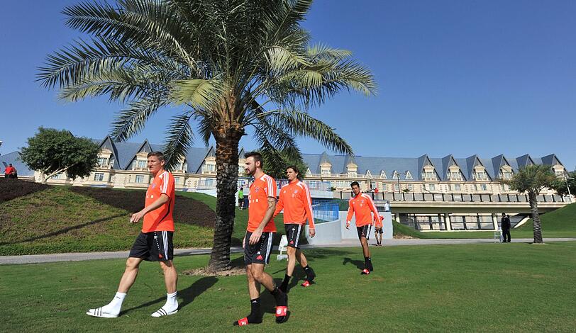 Die Bayern im Trainingslager in Doha, Tag 2.