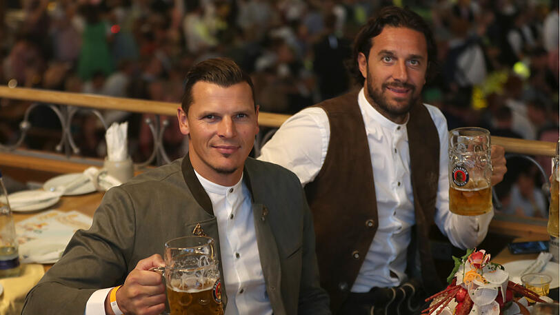 Daniel van Buyten (l.) mit Luca Toni.
