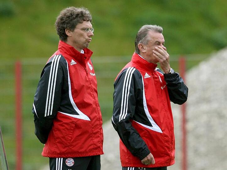 Immer treu: Michael Henke (l.), der langjährige Assistent des ehemaligen Ottmar Hitzfeld.